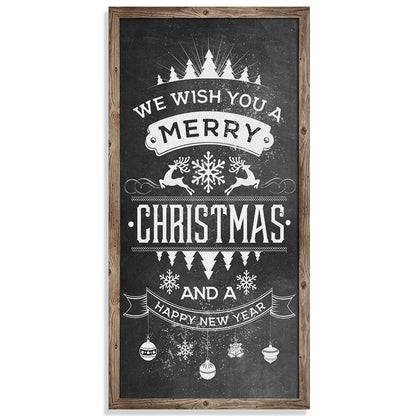 Merry Christmas Happy New Year - Canvas