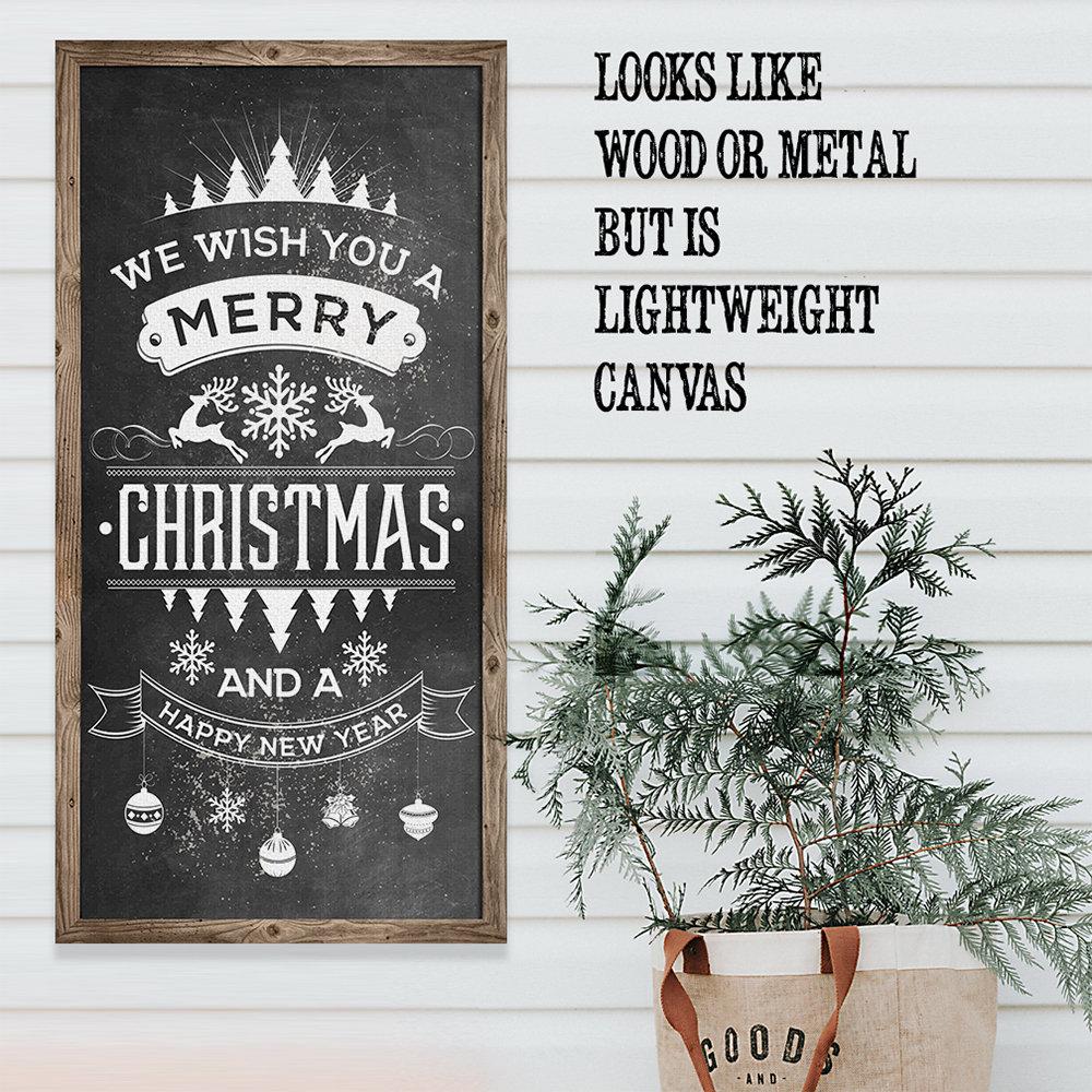 Merry Christmas Happy New Year - Canvas