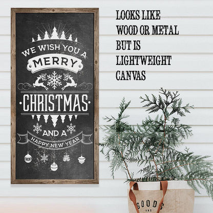 Merry Christmas Happy New Year - Canvas