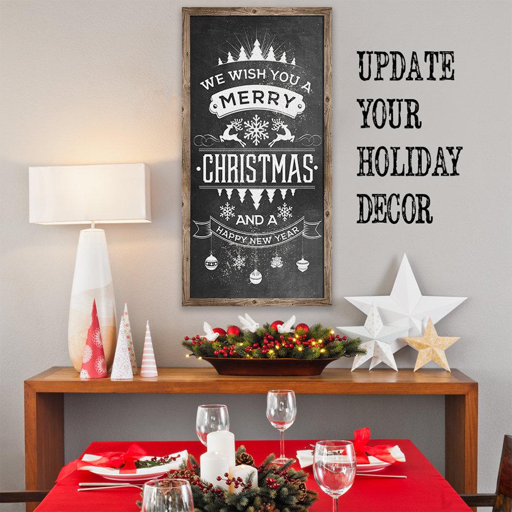 Merry Christmas Happy New Year - Canvas