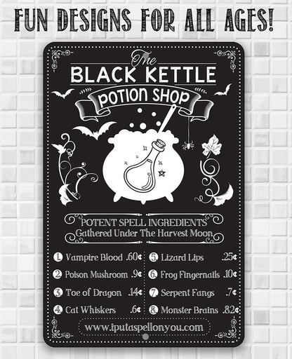 Black Kettle Potion Shop - Metal Sign