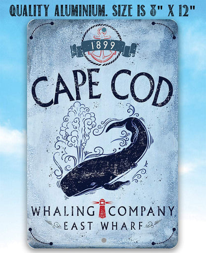 Cape Cod Whaling Company - Metal Sign