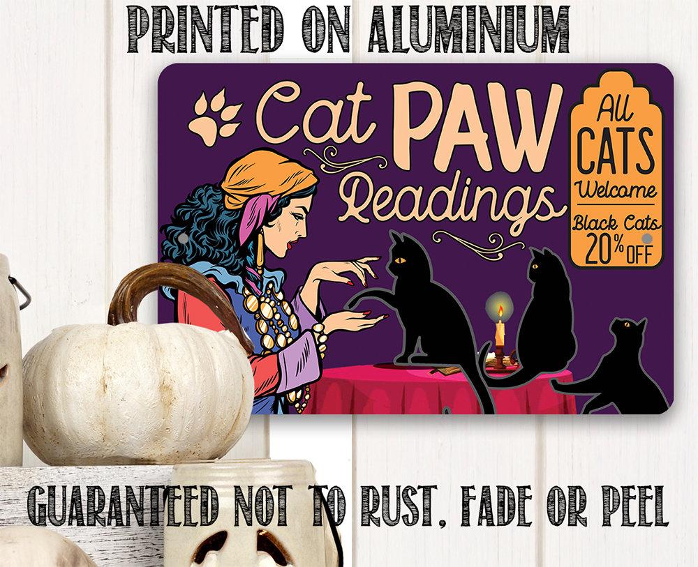 Cat Paw Readings - Metal Sign