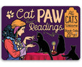 Cat Paw Readings - Metal Sign