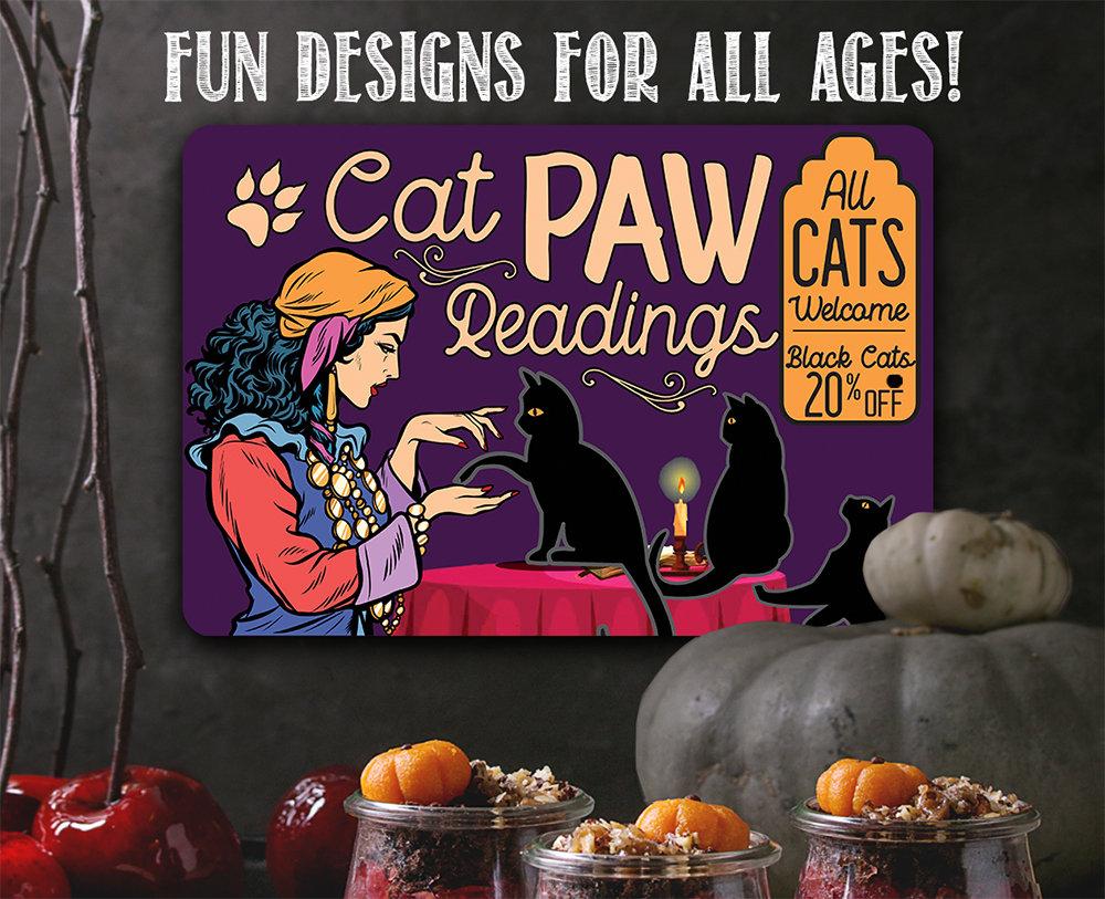 Cat Paw Readings - Metal Sign