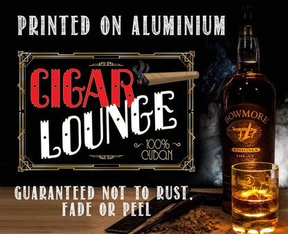 Cigar Lounge - Metal Sign