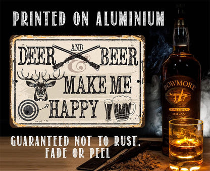 Deer and Beer - Metal Sign