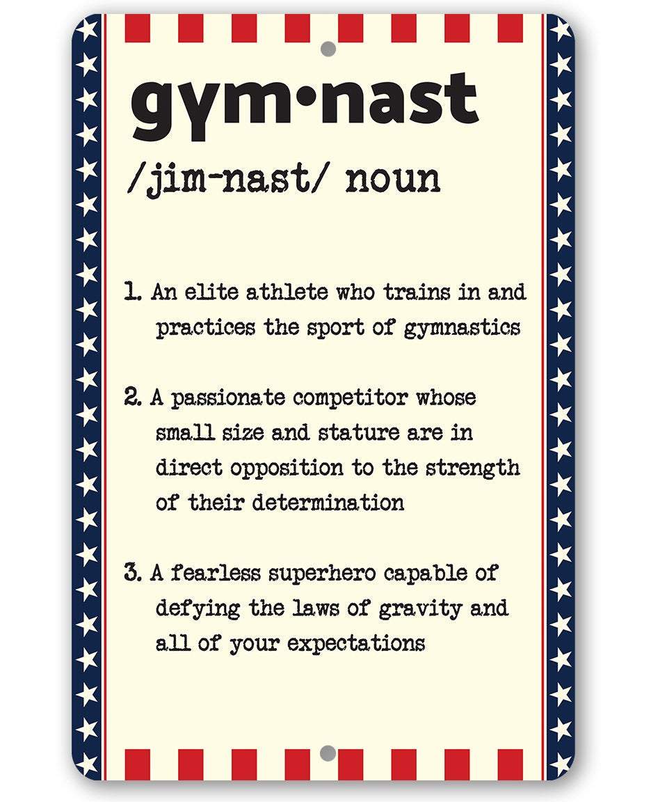 Gymnast Definition - Metal Sign