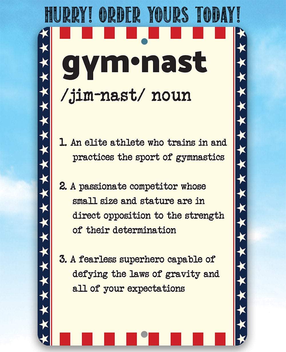 Gymnast Definition - Metal Sign