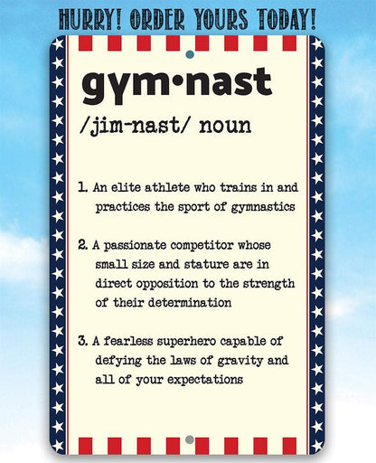 Gymnast Definition - Metal Sign