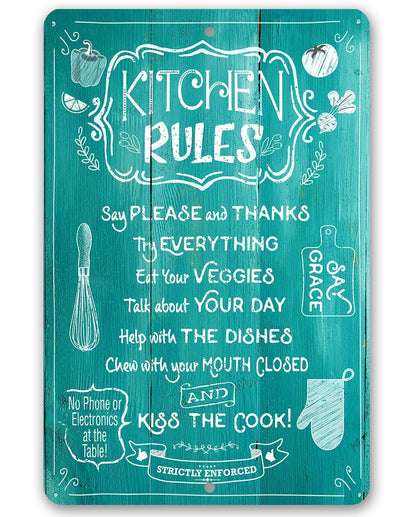 Kitchen Rules 2 - Metal Sign