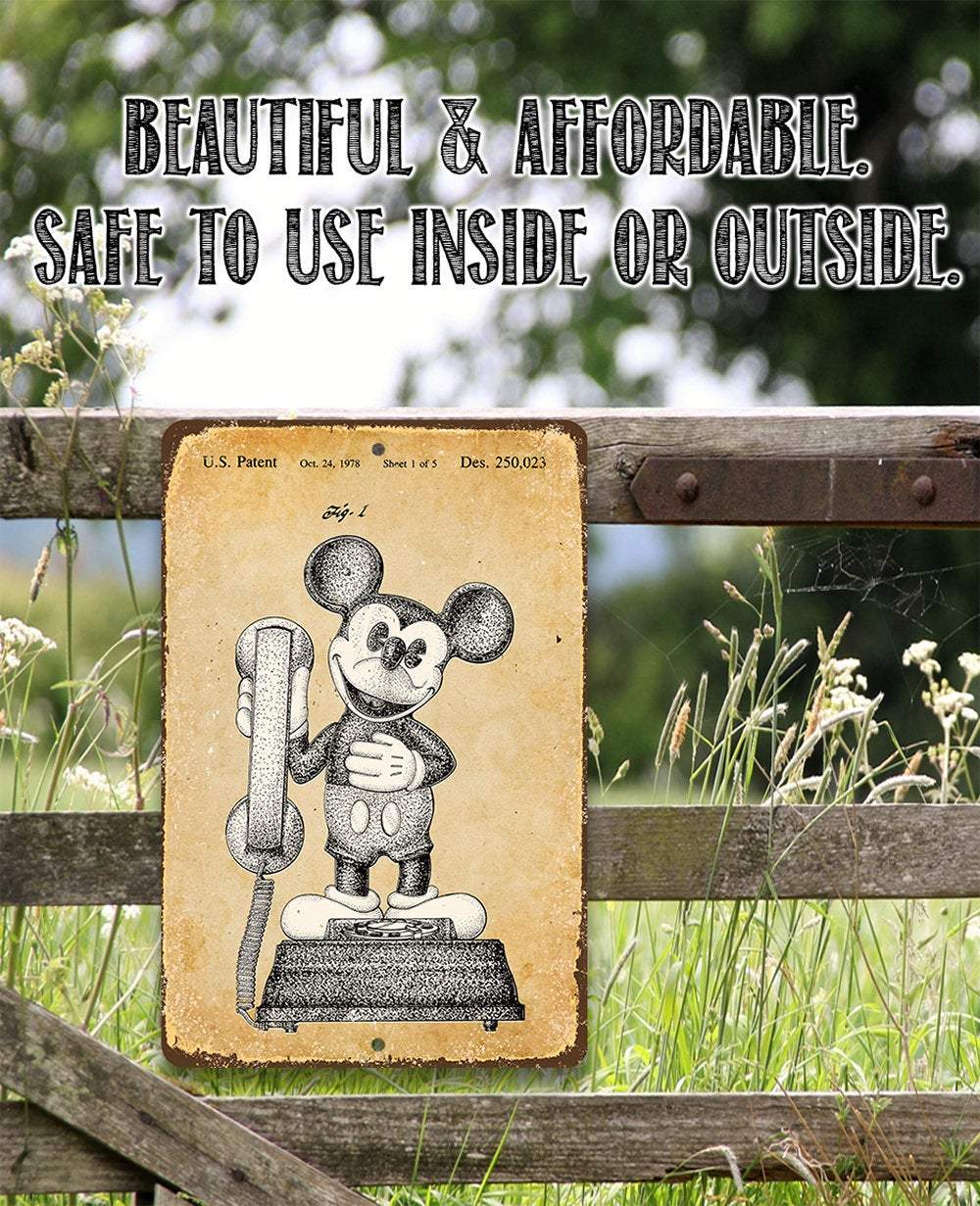 Mickey Mouse Phone - Metal Sign