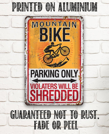 Mountain Bike Parking - Metal Sign