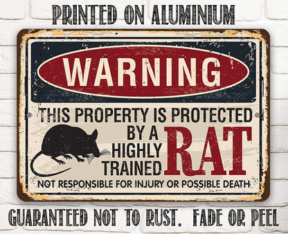 Property Protected By Rat - Metal Sign