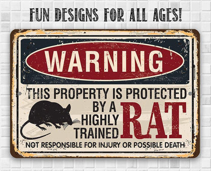 Property Protected By Rat - Metal Sign
