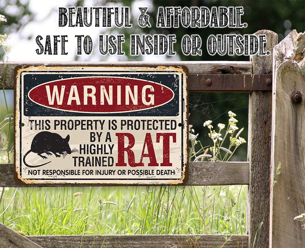 Property Protected By Rat - Metal Sign