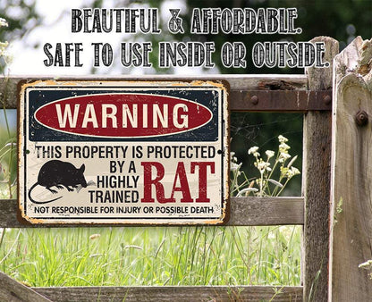 Property Protected By Rat - Metal Sign
