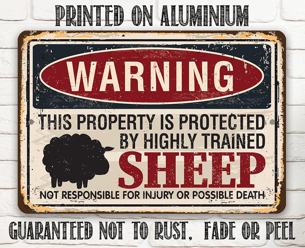 Property Protected By Sheep - Metal Sign