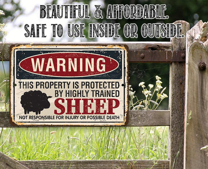 Property Protected By Sheep - Metal Sign