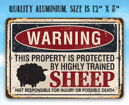 Property Protected By Sheep - Metal Sign