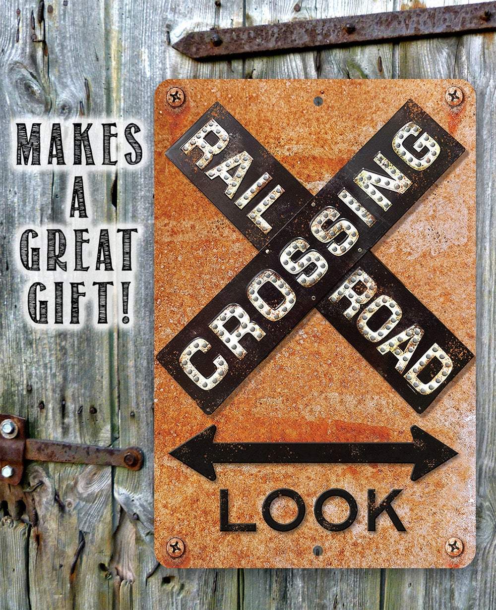 Railroad Crossing - Metal Sign