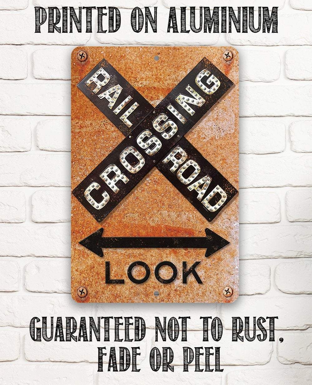 Railroad Crossing - Metal Sign