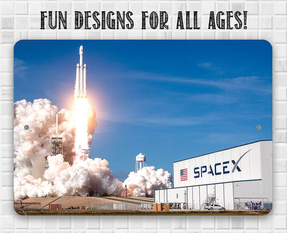 SpaceX2 Rocket Launch - Metal Sign