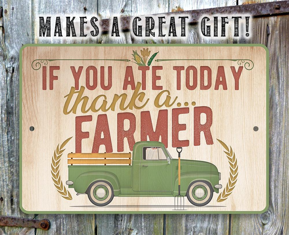 Thank a Farmer - Metal Sign