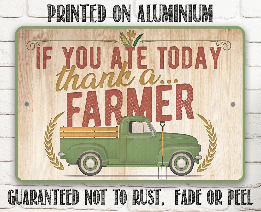 Thank a Farmer - Metal Sign