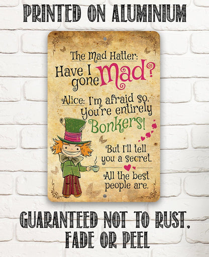 The Mad Hatter - Alice - Metal Sign