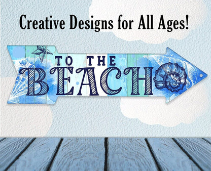 To The Beach Metal Arrow - Directional Arrow - Metal Sign