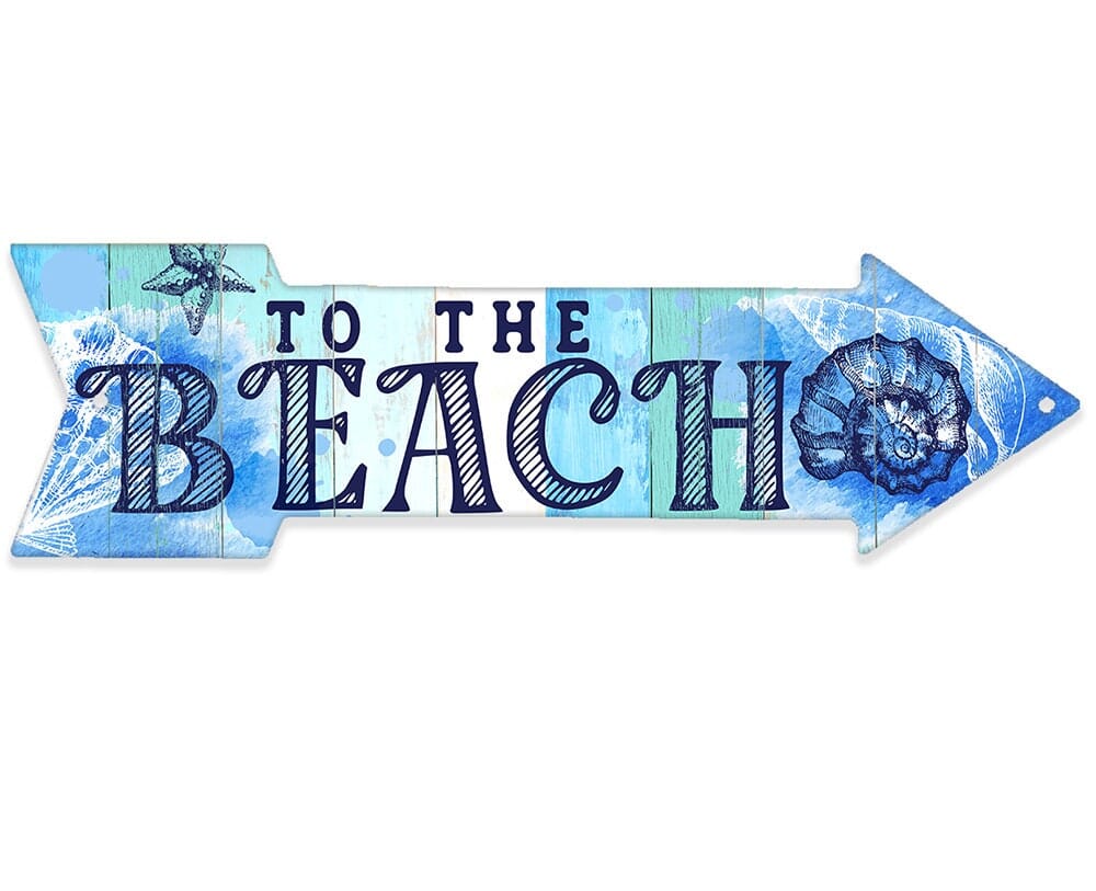 To The Beach Metal Arrow - Directional Arrow - Metal Sign