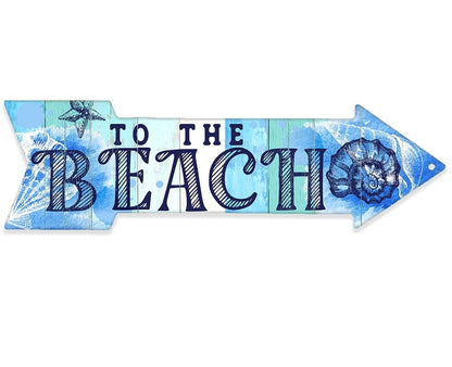 To The Beach Metal Arrow - Directional Arrow - Metal Sign