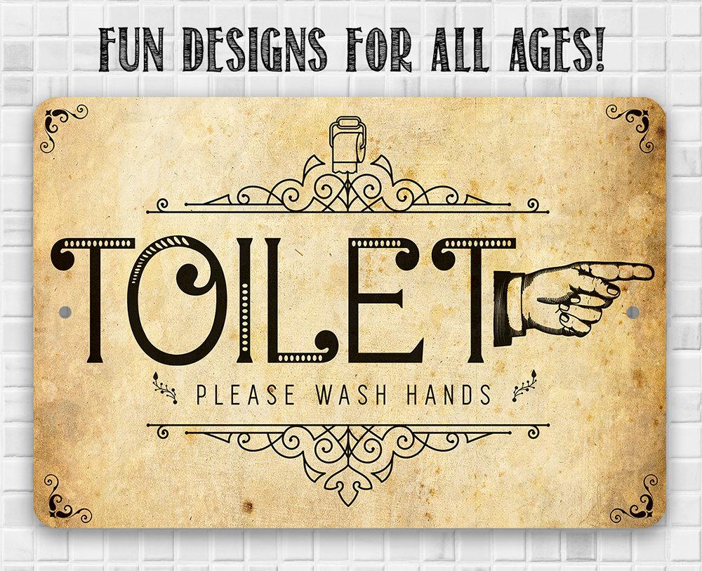 Toilet Directional (Right) Sign - Metal Sign