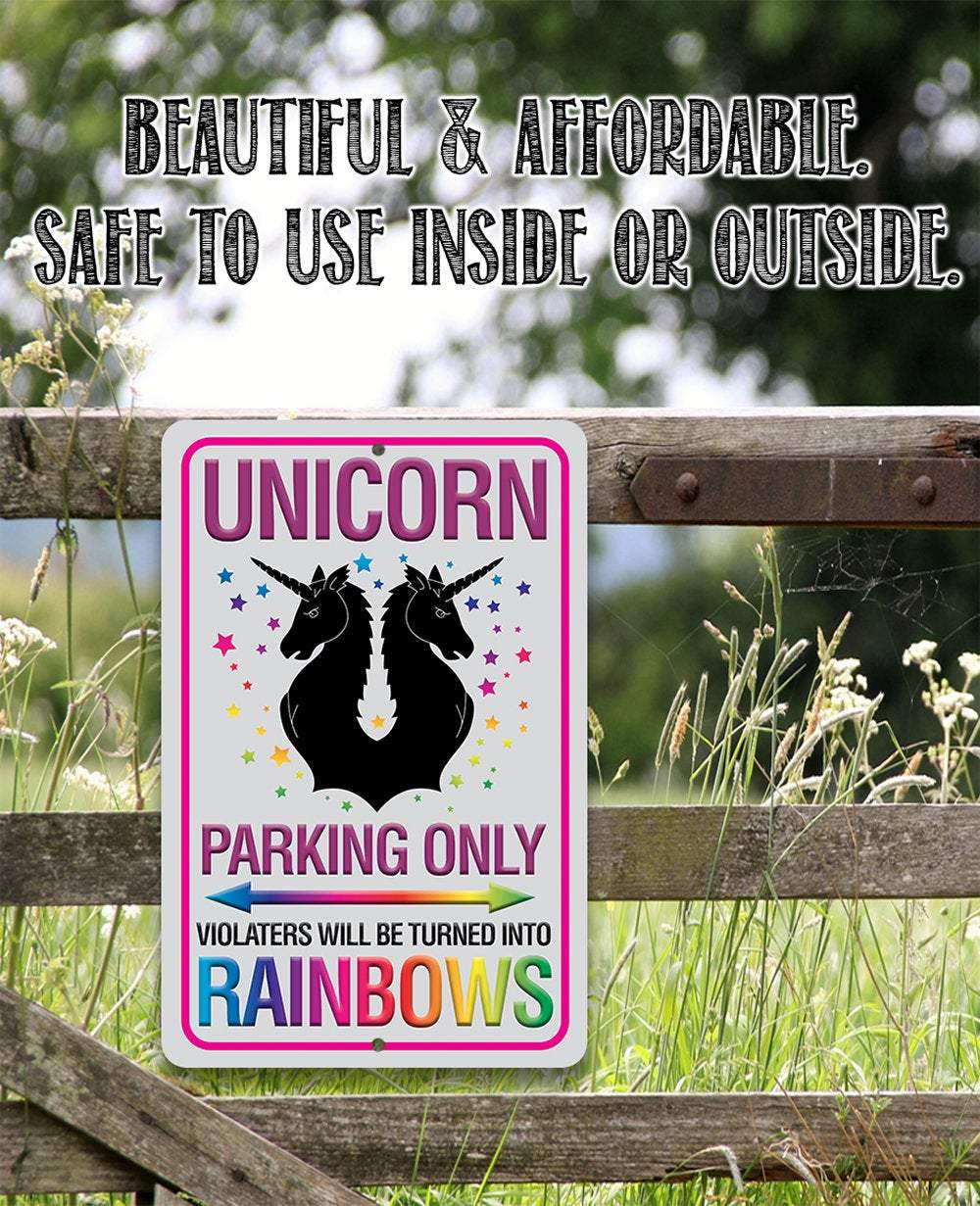 Unicorn Parking Only - Metal Sign