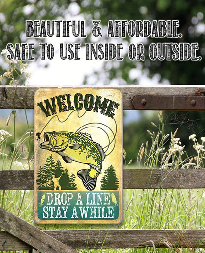 Welcome Drop A Line - Metal Sign