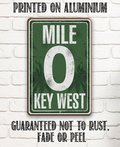 Mile Zero Miami - Metal Sign