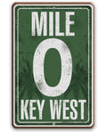 Mile Zero Miami - Metal Sign