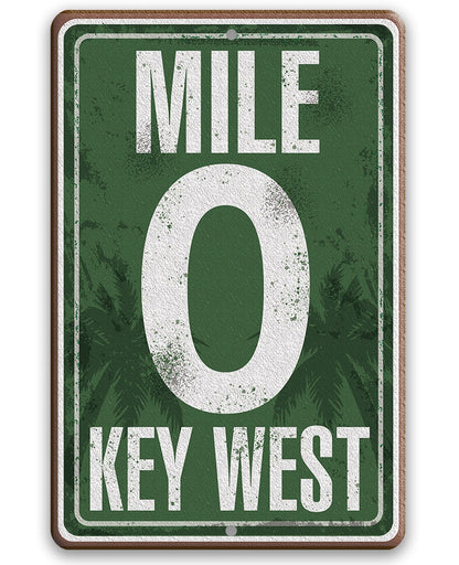 Mile Zero Miami - Metal Sign