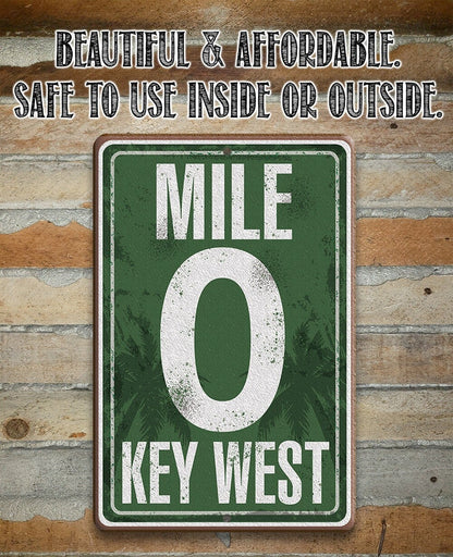 Mile Zero Miami - Metal Sign