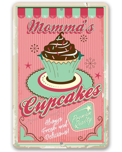 Momma's Cupcakes - Metal Sign