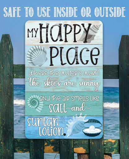 My Happy Place Beach - Metal Sign