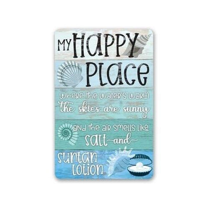 My Happy Place Beach - Metal Sign