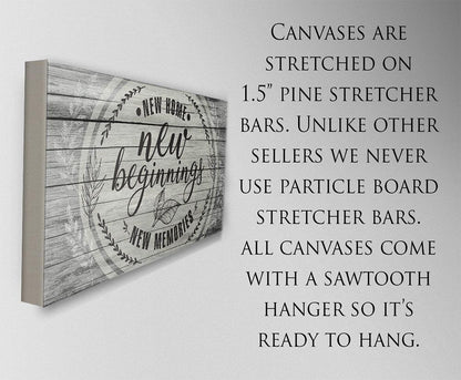 New Home New Beginnings - Canvas