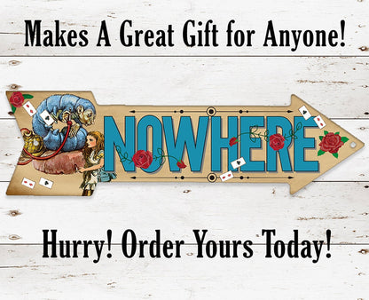 Nowhere - Directional Arrow - Metal Sign