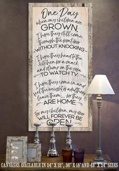 One Day Children Grown - Canvas