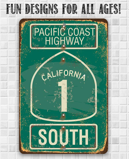 Pacific Coast Highway South - California - Metal Sign