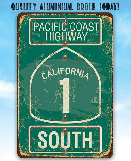 Pacific Coast Highway South - California - Metal Sign