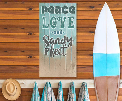 Peace Love Sandy Feet - Canvas