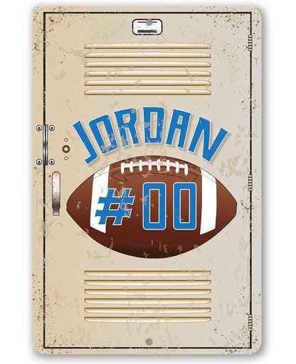 Personalized - American Football - Metal Sign